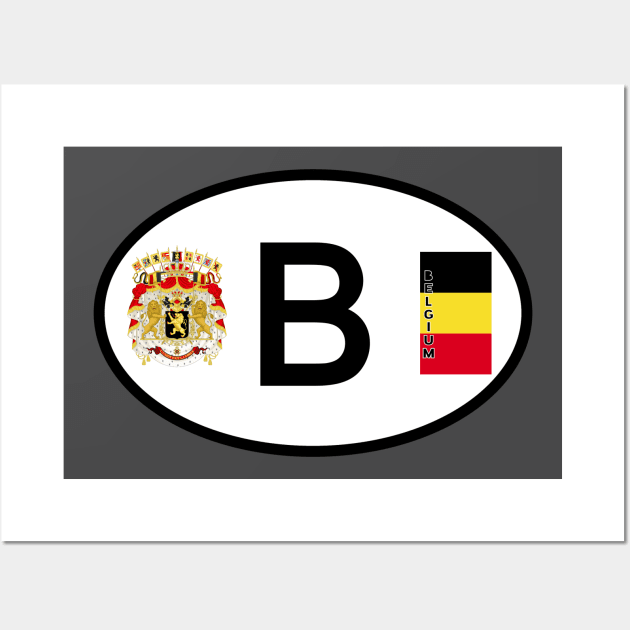 Belgium car country code Wall Art by Travellers